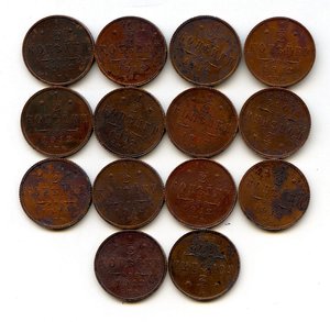 1/2 копейки 1912 года. СПБ. Клад.