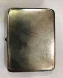 Портсигар Витязь в тигровой шкуре. Серебро 875 пробы.