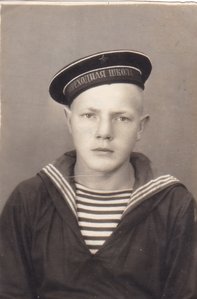 Курсант Астраханской мореходной школы. г.Астрахань. 1953 г.