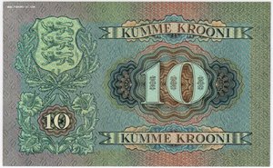 10 крон 1928 Эстония СОСТОЯНИЕ! UNC-