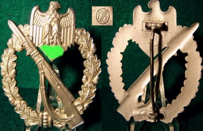 Пехотный штурмовой знак в серебре Ф.Циммерман