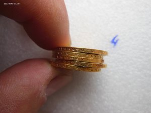 5 монет "10 рублей 1899 год" Золото