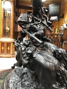 "Джигитовка лезгин" 1958 г. КМЗ. Кабинетная фигура.