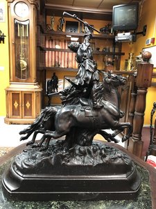 "Джигитовка лезгин" 1958 г. КМЗ. Кабинетная фигура.