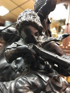 "Джигитовка лезгин" 1958 г. КМЗ. Кабинетная фигура.