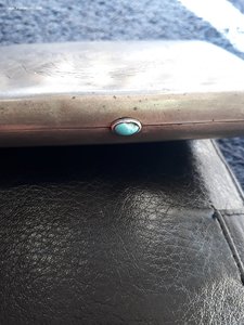 Портсигар.Дирижабль над земным шаром.