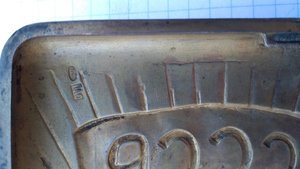 Портсигар 875 агитация земной шар флаг СССР редкий