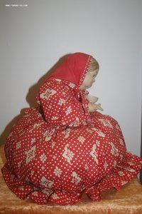 Кукла баба на чайник ткань СССР винтаж большая