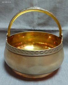 Сахарница. Серебро 875 пр.