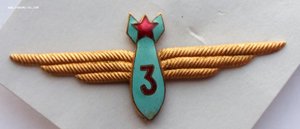 Знак лётчика штурмана 3-го класса.