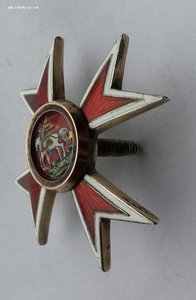 Знак Чугуевское воен-е училище,сер.золото, "Э.Кортманъ"