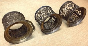 3 подстаканника со сканью