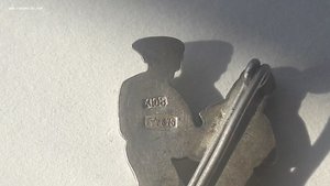 Знак советский, в серебре с пробой 875