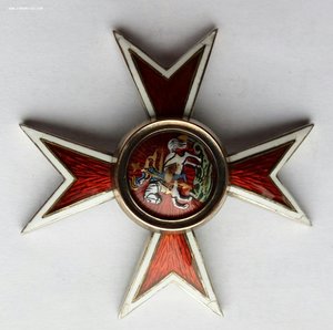 Знак Чугуевское воен-е училище,сер.золото, "Э.Кортманъ"