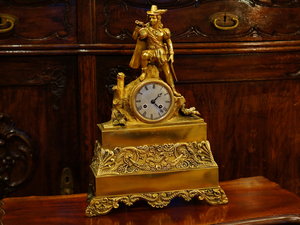 Каминные часы "Робин Гуд". Бронза, Франция 19 век