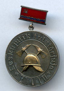 Знак Отличный Образцовый Пожарный Эстонской ССР с ДОКОМ !