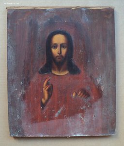 Икона Господь Вседержитель с державой. Аналой. Оклад.