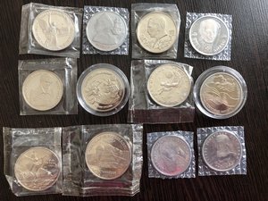 Комплект монет 1,3,5 Рублей 1992-1995. ( Полный-36 штук )