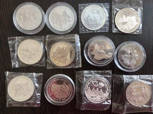 Комплект монет 1,3,5 Рублей 1992-1995. ( Полный-36 штук )