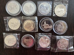 Комплект монет 1,3,5 Рублей 1992-1995. ( Полный-36 штук )