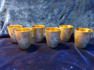 Стопки-6 шт. Серебро 875 пр.