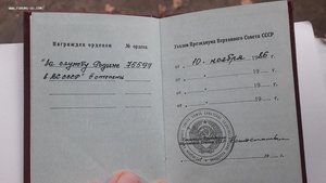 Орден За службу родине на вертолетчика Афганистан