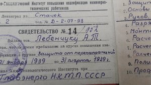 Свидетельство Повышения Квалификации ИТР