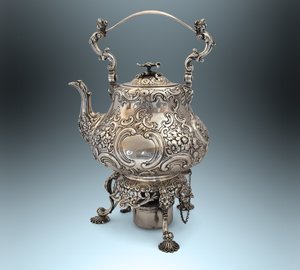 Самовар/бульотка, музейное качество! Англия 1731г., серебро!
