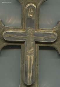 Крест Напрестольный 1830 год Серебро 84 пр. позолота