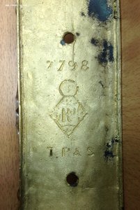 Дверная ручка со стеклом Бронза