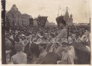 Москва,1918 год. Митинг и парад на Красной площади.