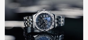 Часы Breitling с бриллиантами стальной браслет