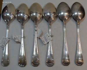 Набор столовых  ложек. Серебро 925 .