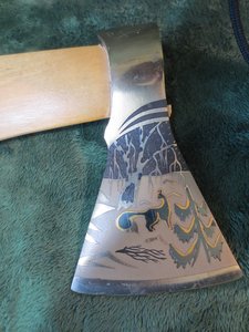 Топор художественный. Гравюра. Златоуст. 70-80 гг.