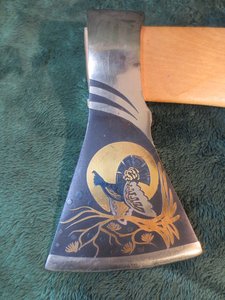 Топор художественный. Гравюра. Златоуст. 70-80 гг.