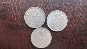 1 Марка Германия 1914 J,1907 E, 1915 G,