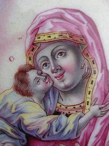 Финифть "Владимирская икона Божией Матери"