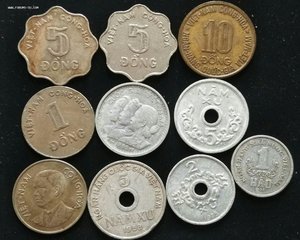 Монеты - Французский Индокитай +Вьетнам = 58 шт.