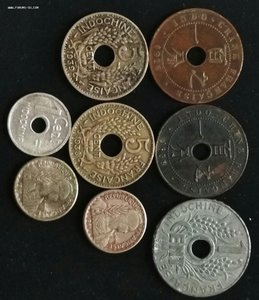 Монеты - Французский Индокитай +Вьетнам = 58 шт.