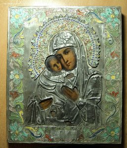 Венчальная пара серебро 84 эмаль полихромная необычная