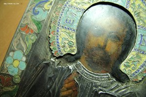 Венчальная пара серебро 84 эмаль полихромная необычная