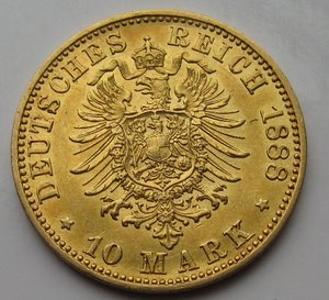 10 марок 1888г. Пруссия