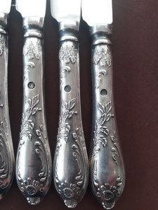 Ножи столовые большие мельх.Завод им.Шевченко