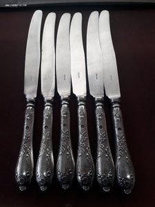 Ножи столовые большие мельх.Завод им.Шевченко