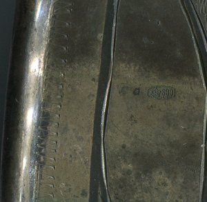 Рог. Серебро, чернение.