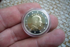 2 евро 2010 Монако в коробке
