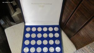 комплект 24 монеты Олимпиада 1972 Мюнхен в коробке PROOF