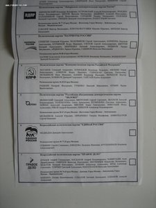 Избирательные бюллетени