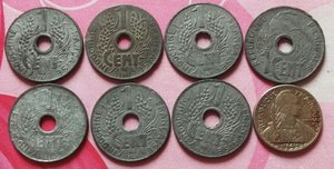 Монеты - Французский Индокитай +Вьетнам = 58 шт.