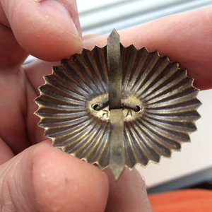 Большая Офицерская кокарда РИА . Мельхиоровая .С клеймами!